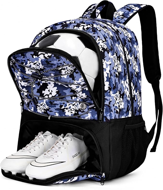 Youth Soccer Bag-Soccer Backpack&Backpack for Football Basketball,with Ball Compartment Separate Cleat Package