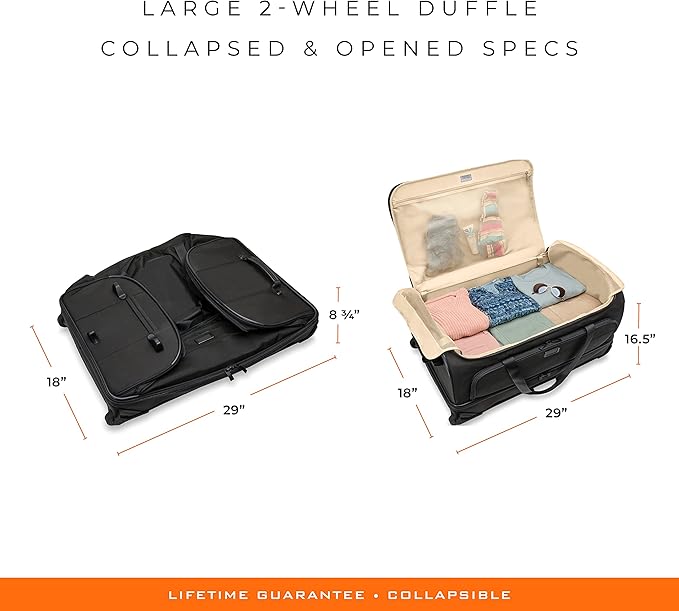 Briggs & Riley Travel Duffel Bag - Weekender & Overnight Luggage for Women & Men, Softside Bag