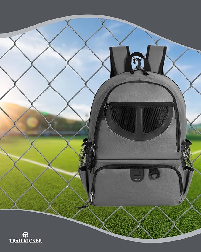 Basketball Bag Backpack for Men Women with Ball & Shoes Compartment 30L Capacity Lightweight Breathable Boys Girls Soccer Ball Bag Backpack Fit Volleyball Football Sports Travel School Gym