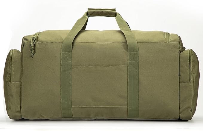 Super Quality 60L Large Duffel Travel Bag Luggage Foldable Bag Cargo Sport Gear Equipment Skiing Hardware Bag Heavy Duty& Durable(Dark Green)