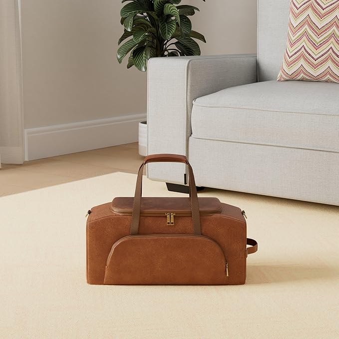 Berliner Bags Vintage Genuine Leather Duffle Denver M for Travel or the Gym, Weekender Bag, Overnight Bag for Men and Women - Brown