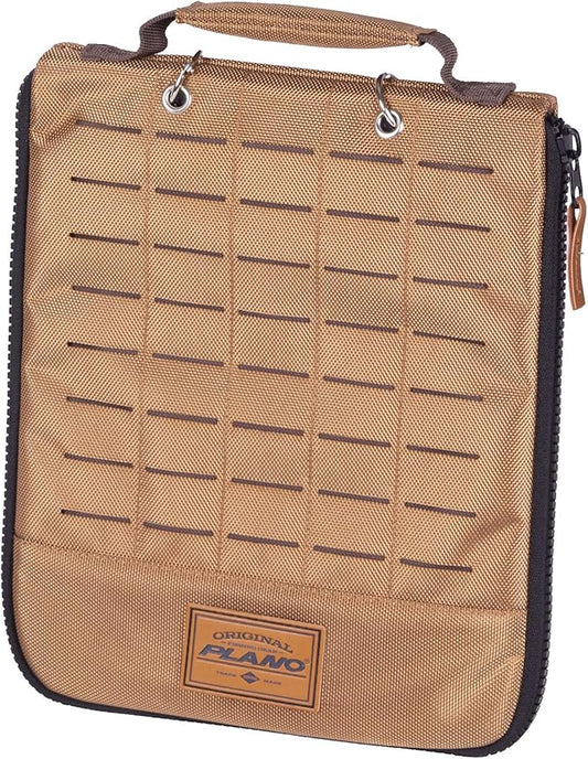 Plano Guide Series Tackle Bag | Premium Tackle Storage with No Slip Base and Included stows, Khaki with Brown and Black Trim