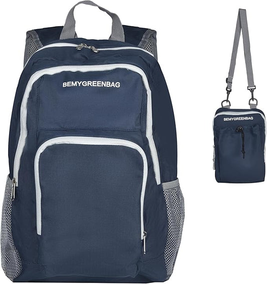 BEMYGREENBAG 35L Foldable Waterproof Backpack For Outdoor Sports Travel Inside Wet Clothes Compartment Packable For Multiple