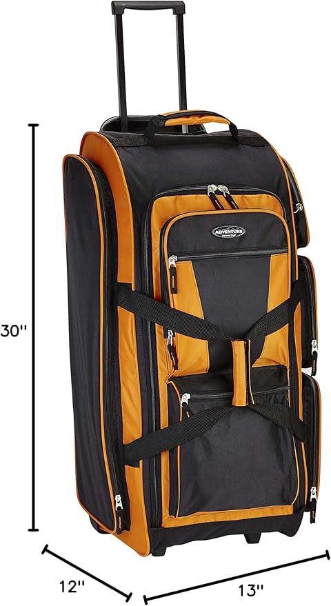 Travelers Club Xpedition 30 Inch Multi-Pocket Upright Rolling Duffel Bag