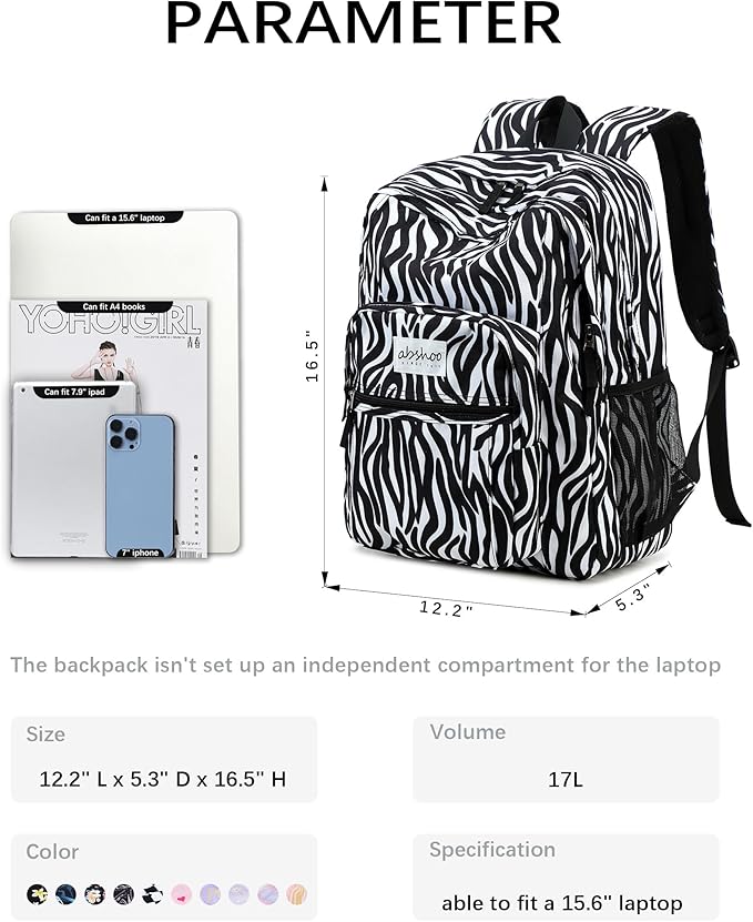 abshoo Classical Basic Travel Backpack For School Water Resistant Bookbag | For School, For School