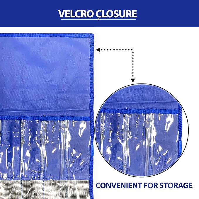 6-Pocket Lure Bag 2 Pcs Blue, for Saltwater & Freshwater Tackle Storage, Includes Multi-Compartment Organizer, Ideal for Offshore Fishing & Traveling Anglers