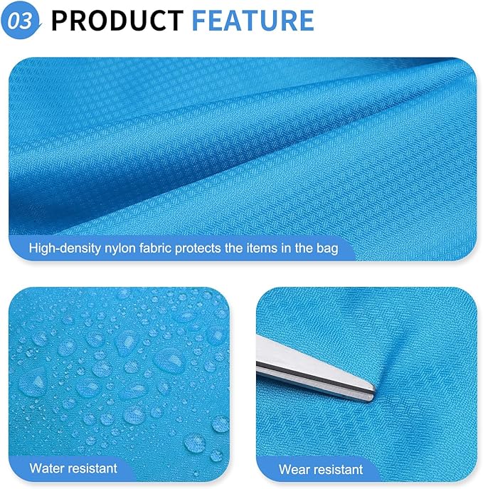 Hiking Backpack, 20L Packable Daypack for Men Women, Nylon with Adjustable Straps, Lightweight Waterproof Outdoor Camping Travel, Lake Blue