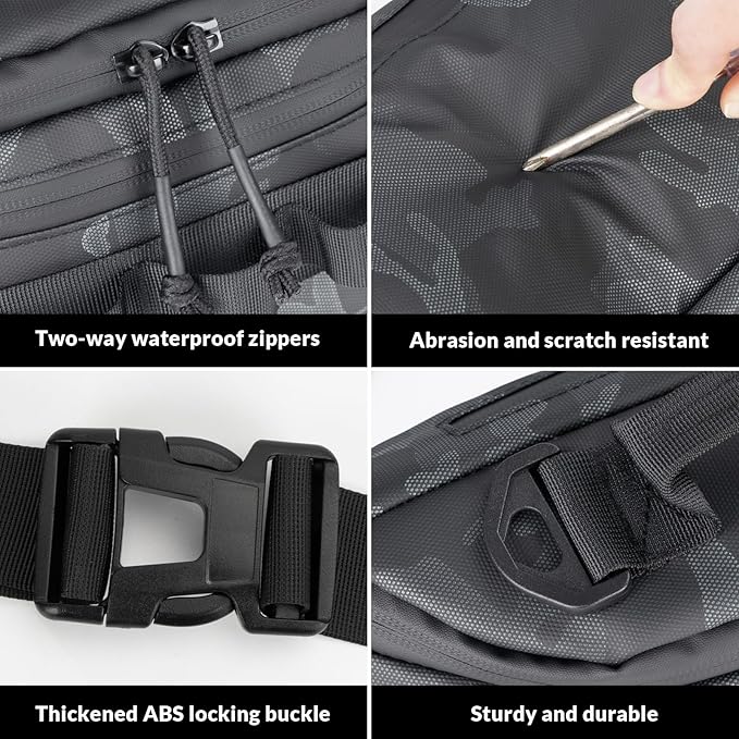 THKFISH Fishing Waist Pack, Fishing Tackle Bag Waterproof Fanny Pack for Women & Men Portable Sling Bag