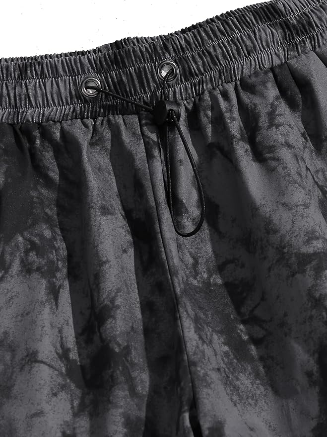 ZAFUL Men's Parachute Pants Casual Baggy Cargo Drawstring Trouser