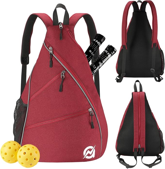 A11N SPORTS Pickleball Bag, Reversible Crossbody Sling Bag/Backpack for Women Men