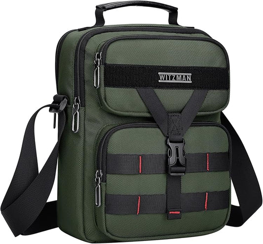 WITZMAN Crossbody Bag for Men Travel Small Shoulder Bags Lightweight Man Purse Messenger Bag for Casual Daliy Work Traveling