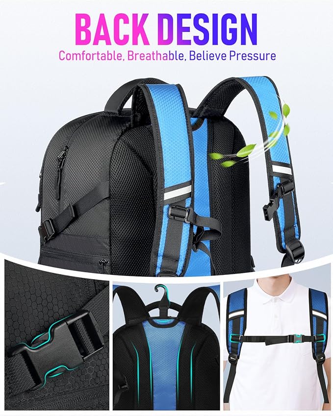 Basketball Bag Backpack with Ball Holder Shoes Compartment, Large Basketball Accessories Sports Bag