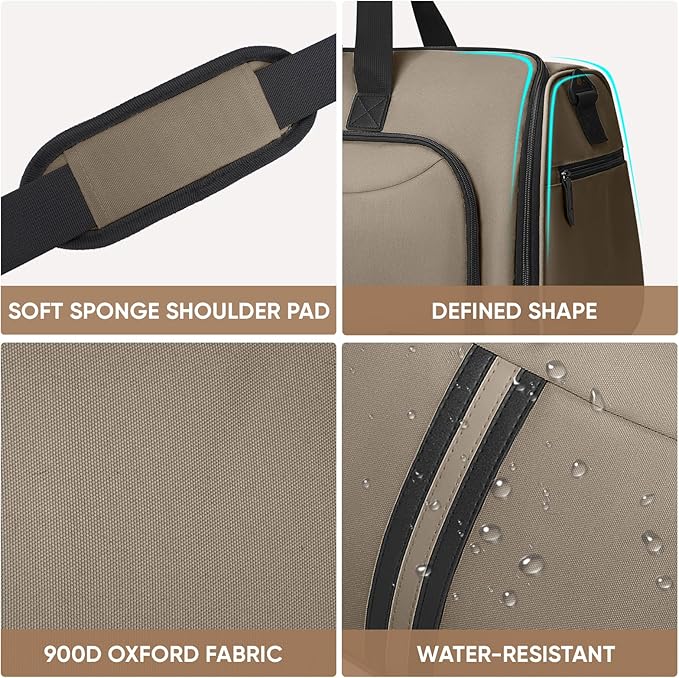 BALEINE Convertible Travel Garment Bag, Travel Suit Bag for Men, 2 in 1 Carry on Garment Bag for Hanging Clothes, Garment Duffel Bag for Travel Business (Brown)