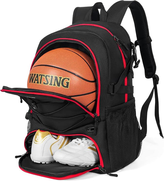 GRANDUP Basketball backpack with ball and shoes compartment Fit Volleyball, soccer, Swim, Gym, Travel, and School, large capacity sports training equipment bags
