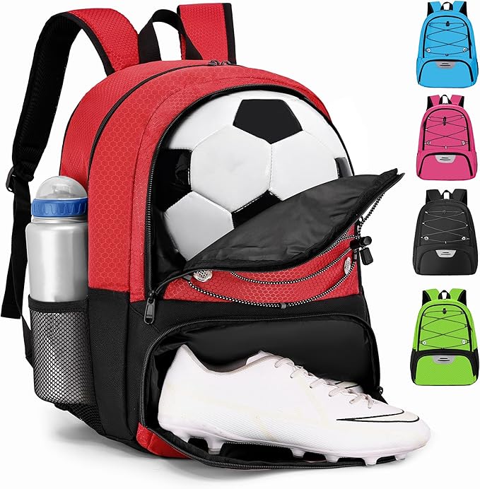Youth Soccer Bag-Soccer Backpack&Backpack for Football Basketball,with Ball Compartment Separate Cleat Package