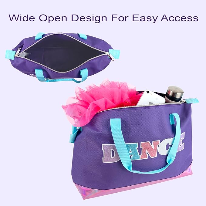 Garment Dance Shoulder Bags for Girls, Teen Dancers, Costumes, Boys | Holographic Glitter Dance Bag for Kids