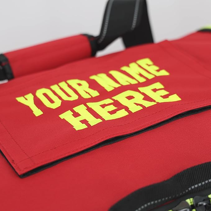 Lightning X Value Firefighter Turnout Gear Bag w/Maltese Cross and Custom Embroidered Name - RED