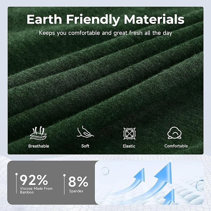 BAMBOO COOL Men's Ultra ComfortSoft Underwear, Moisture Wicking & Breathable No Ride Up Boxer Briefs with Fly, Multipack