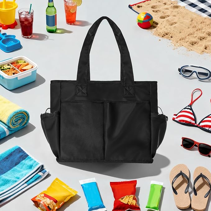 Odoland Soft Cooler Bag, Collapsible Leakproof Insulated Cooler Bag with Multi-Pocket Design, Portable Soft Side Cooler Backpack for Beach, Picnic, Camping, Travel and Daily Use for Women