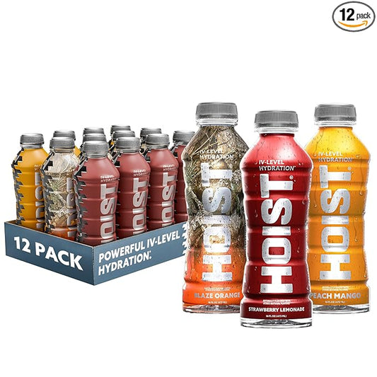 HOIST Premium Military Hydration Electrolyte Drink, Powerful IV-Level Hydration, Clinically Proven Performance Drink, Variety Pack, 16 Fl Oz (Pack of 12)