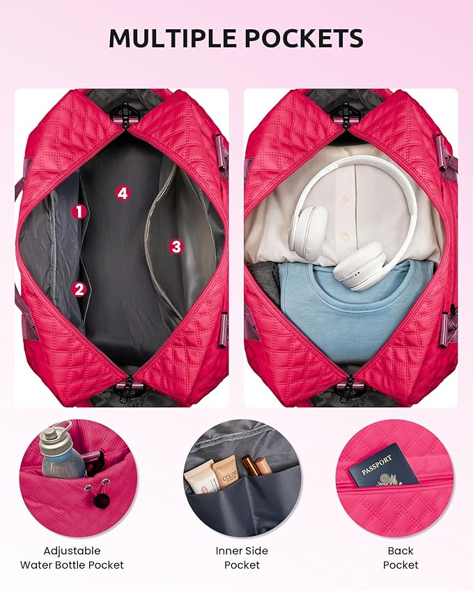 Womens Gifts for Birthday-Initial Travel Bag with Shoe Compartment, Personalized Weekender Bag, Monogram Overnight Bag for Women, Letter Travel Bag with Makeup Bag Ladies Gifts (Letter S)