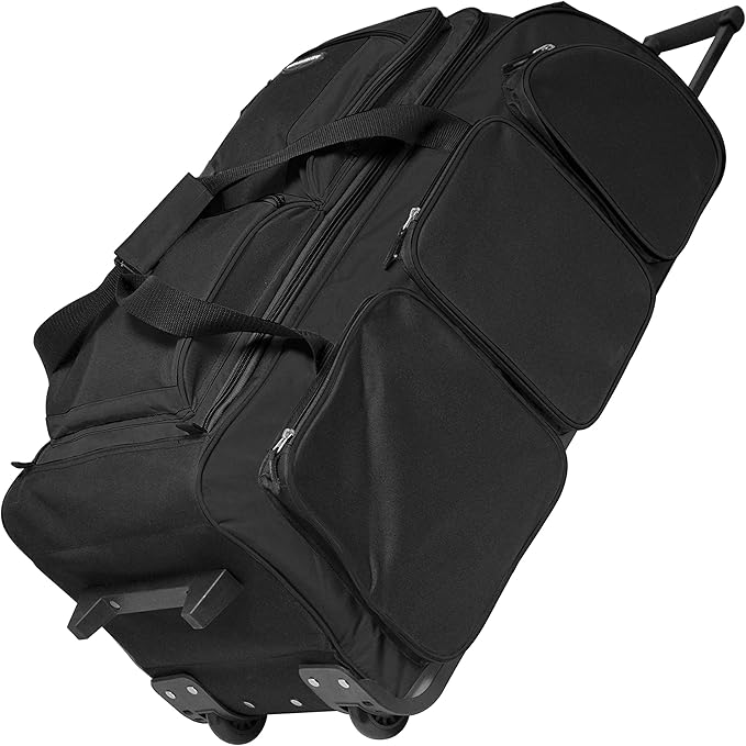 Travelers Club Xpedition 30 Inch Multi-Pocket Upright Rolling Duffel Bag