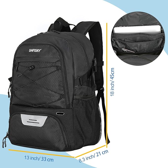 Basketball Backpack with Ball Compartment – Large Basketball Bag with Shoes compartment Sports Equipment Bag for Soccer Ball,Volleyball,Gym,Outdoor,Travel