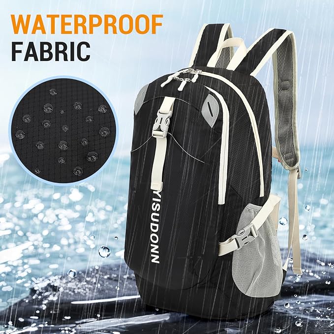 YISUDONN Hiking Backpack, 30L Lightweight Camping Water Resistant Large Hiking Bag Outdoor Travel Daypack for Men Wome