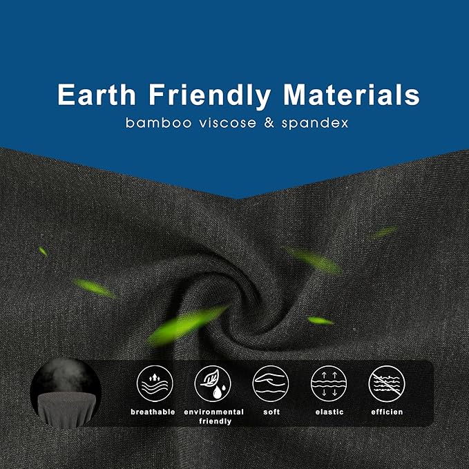 BAMBOO COOL Men's Underwear Breathable Boxer Briefs with Fly Moisture-Wicking Lightweight Underwear 7-Pack