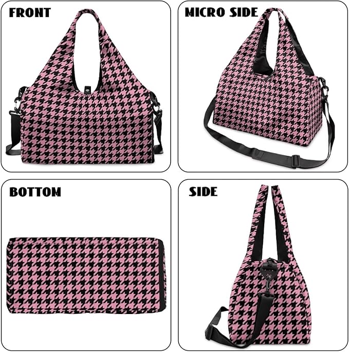 ZCFYGDX Yoga Gym Bag with Removable Adjustable Shoulder Strap, Shoe Compartment & Top Yoga Mat Holder 17.72x8.66x9.84in