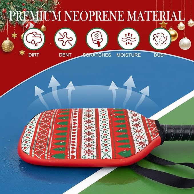 Pickleball Ball Holder - 1 Pc Pickle Ball Storage Bag, Portable Tennis Pouch with Hook for Fence, Premium Neoprene Material Bottle Holder, Pickleball Accessory Black Red Green Yellow Color