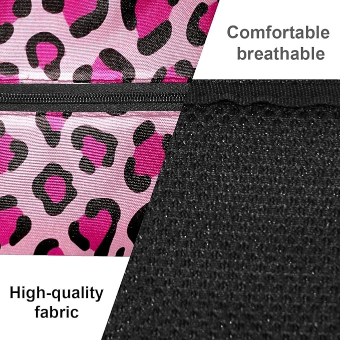 Brown Leopard Print Premium Nylon Pickleball Backpack, 3-in-1 Convertible Shoulder Crossbody Sling Bag for Women Men, Lightweight Bag Fits 2-4 Pickleball Paddles & Tennis Sports Gear