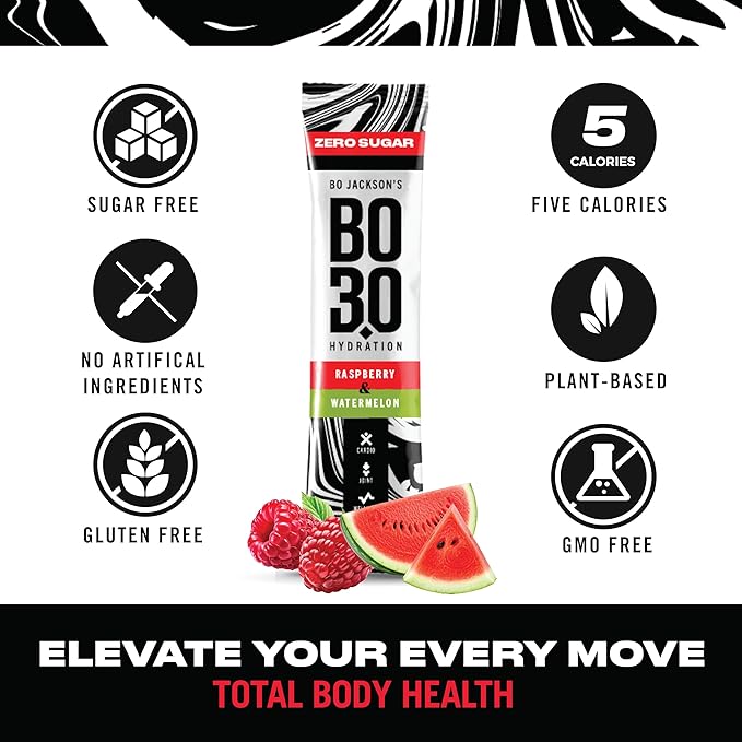 Zero Sugar Electrolyte Powder Packets – Raspberry & Watermelon Flavor | Electrolytes with Sodium, Potassium & Vitamin C for Active Adults | Supports Joints, Cardio, Exercise Recovery