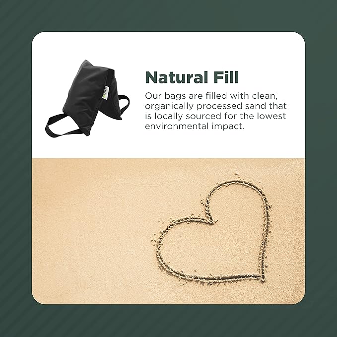 Yoga Sand Bags for Working Out - Reinforced Nylon Fabric Exercise Weight Bag with Double Handles for Secure Grip - Weighted Fitness Equipment for Yoga, Pilates & Training - Made in USA, 10 lbs