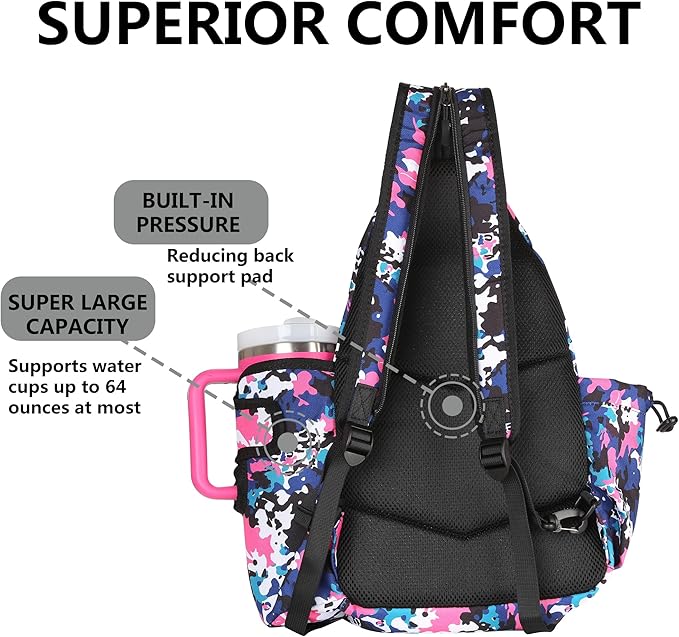 ZOEA Pickleball Backpack with Water Bottle Holder, Waterproof Multi-Style, Reflective Design, Adjustable Straps, Hidden Storage