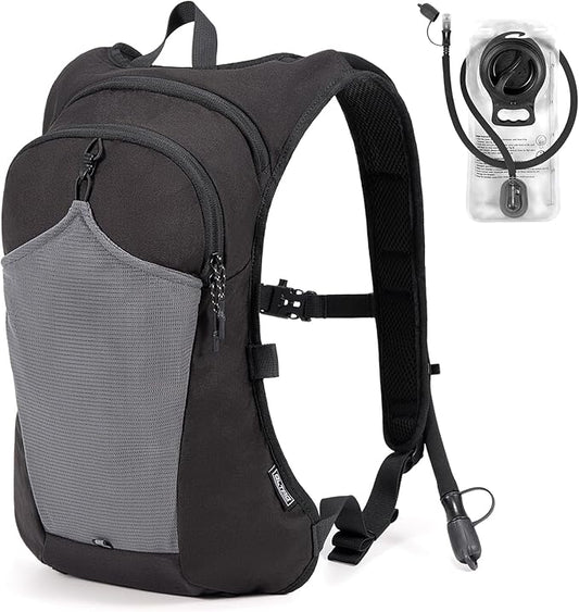 2-in-1 Convertible Chest Pack and Hydration Backpack with 2.5L Bladder, Hydration Vest for Women Men Outdoor Hiking Gravel Cycling Mountain Biking Running
