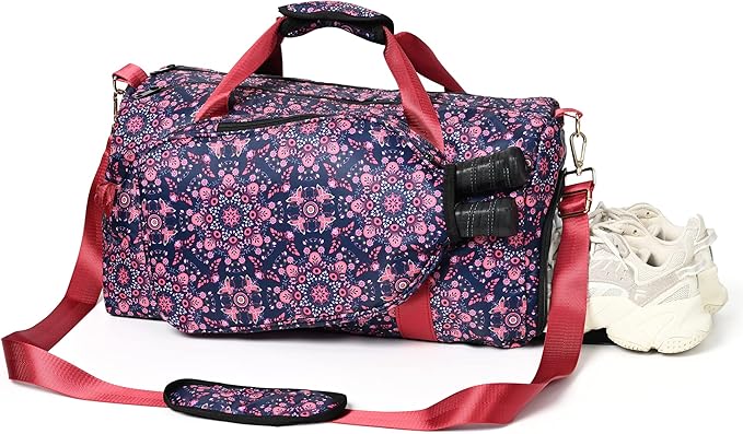 Boulder Bee Pickleball Bags, Premium Pickleball Tote Bag for Girls, Women’s Hand/Shoulder Gym Bag w Water Bottle Holder, with Pickleball Racquet/Paddle Holder