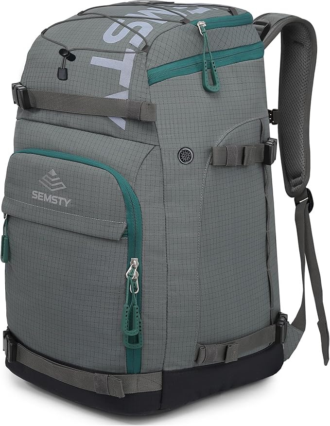 Ski Boot Bag, 55L/70L Waterproof Ski and Snowboard Boots Travel Backpack for Skis, Snowboard, Ski Helmet, Goggles, Gloves & Accessories