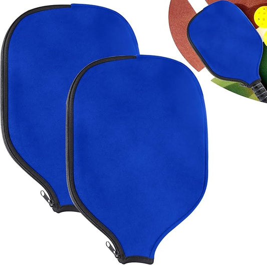 2 PCS Pickleball Paddle Covers, Durable Neoprene Universal 8.26 x 11.8Inch Zippered Racket Sleeve Storage Bag, Fits USAPA Standard Pickleball Racquets
