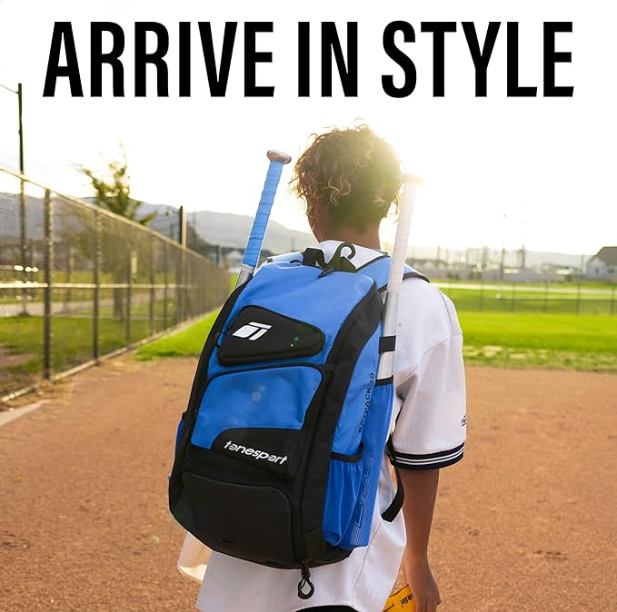 Baseball Bag - Backpack for Baseball, Softball, Tball - Adults & Youth Bat Bag