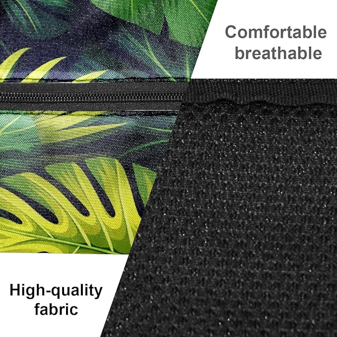 Pickleball Bag Tropical Leaves Pickle Ball Backpack for Women Men Premium Lightweight Crossbody Sling Bag Sports Backpack for Pickleball Paddle Tennis