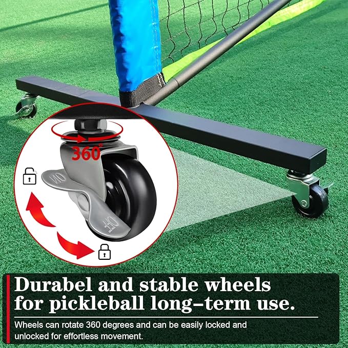 22FT Regulation Size Pickleball Net for Driveway, Outdoor Balls and Portable Carry Bag, Weather Resistance Strong Steel Frame