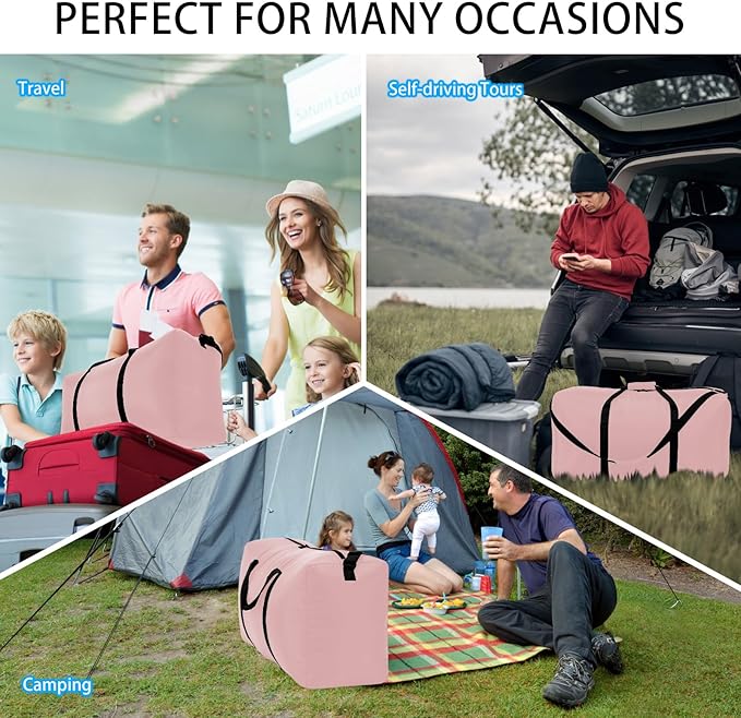 105L Extra Large Duffel Bag, 32.5 inch Travel Duffel Bag lightweight Luggage Bag-Pink