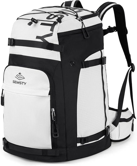 Ski Boot Bag, 55L/70L Waterproof Ski and Snowboard Boots Travel Backpack for Skis, Snowboard, Ski Helmet, Goggles, Gloves & Accessories