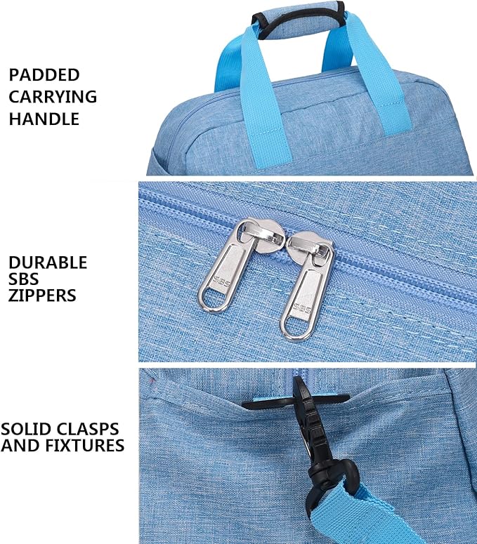 14 inch Small Gym Bag for Women & Men, Mini Duffel Bag for Travel Sports Lightweight Carry On Bag (Light Blue)