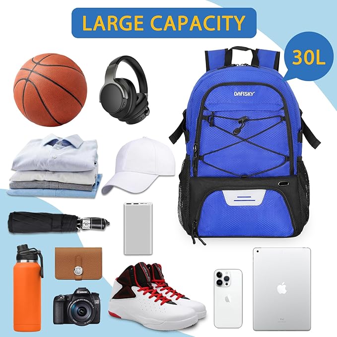 Basketball Backpack with Ball Compartment – Large Basketball Bag with Shoes compartment Sports Equipment Bag for Soccer Ball,Volleyball,Gym,Outdoor,Travel