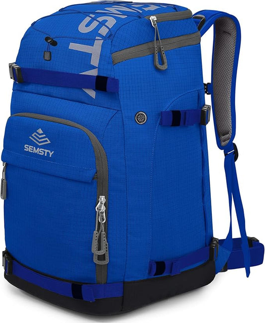 Ski Boot Bag, 55L/70L Waterproof Ski and Snowboard Boots Travel Backpack for Skis, Snowboard, Ski Helmet, Goggles, Gloves & Accessories