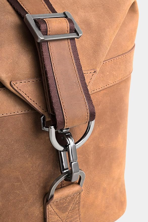 Brown Top Grain Leather Duffle Bag for Men & Women - Large, Durable, Stylish Leather Travel Bag with Adjustable Shoulder Strap, Spacious Design for Weekend Getaways, Business, & Overnight Trips