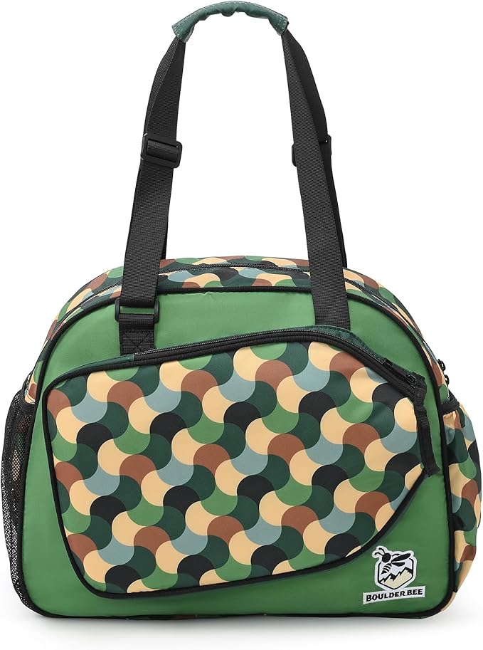 Boulder Bee Pickleball Bags, Premium Pickleball Tote Bag for Girls, Women’s Hand/Shoulder Gym Bag w Water Bottle Holder, with Pickleball Racquet/Paddle Holder