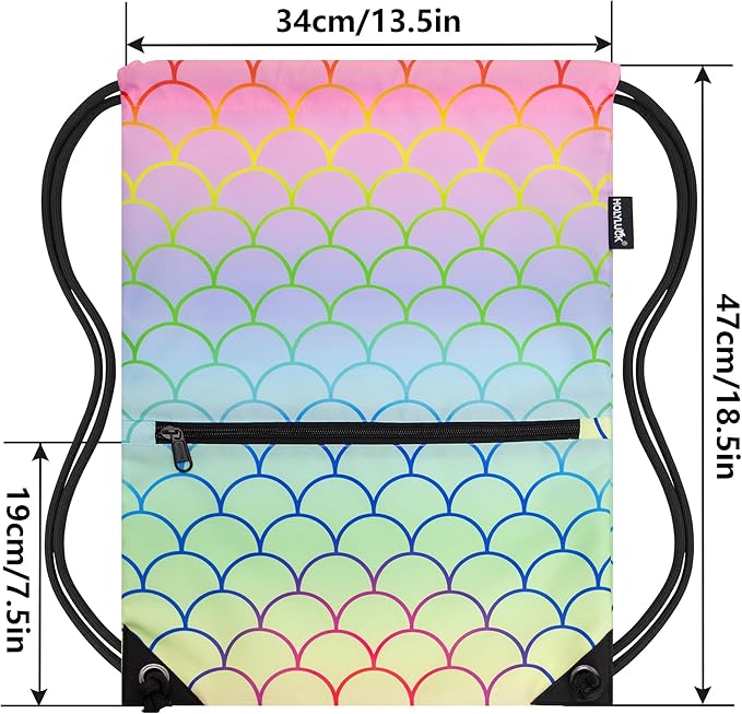 HOLYLUCK Drawstring Backpack Bag Sport Gym Sackpack